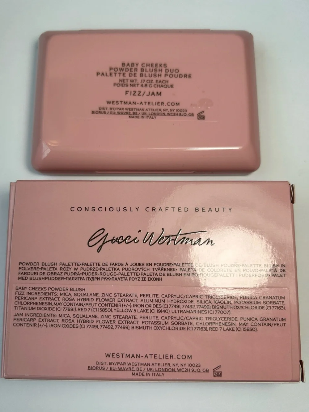NWT🌷Westman Atelier Baby Cheeks Powder Blush Duo in “Jam & Fizz”